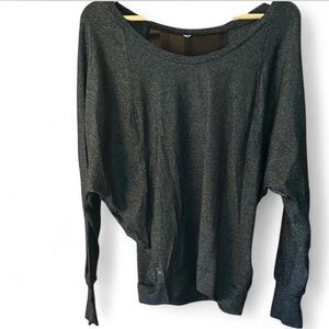 Lole Charcoal and Black Batwing Sleeve Top